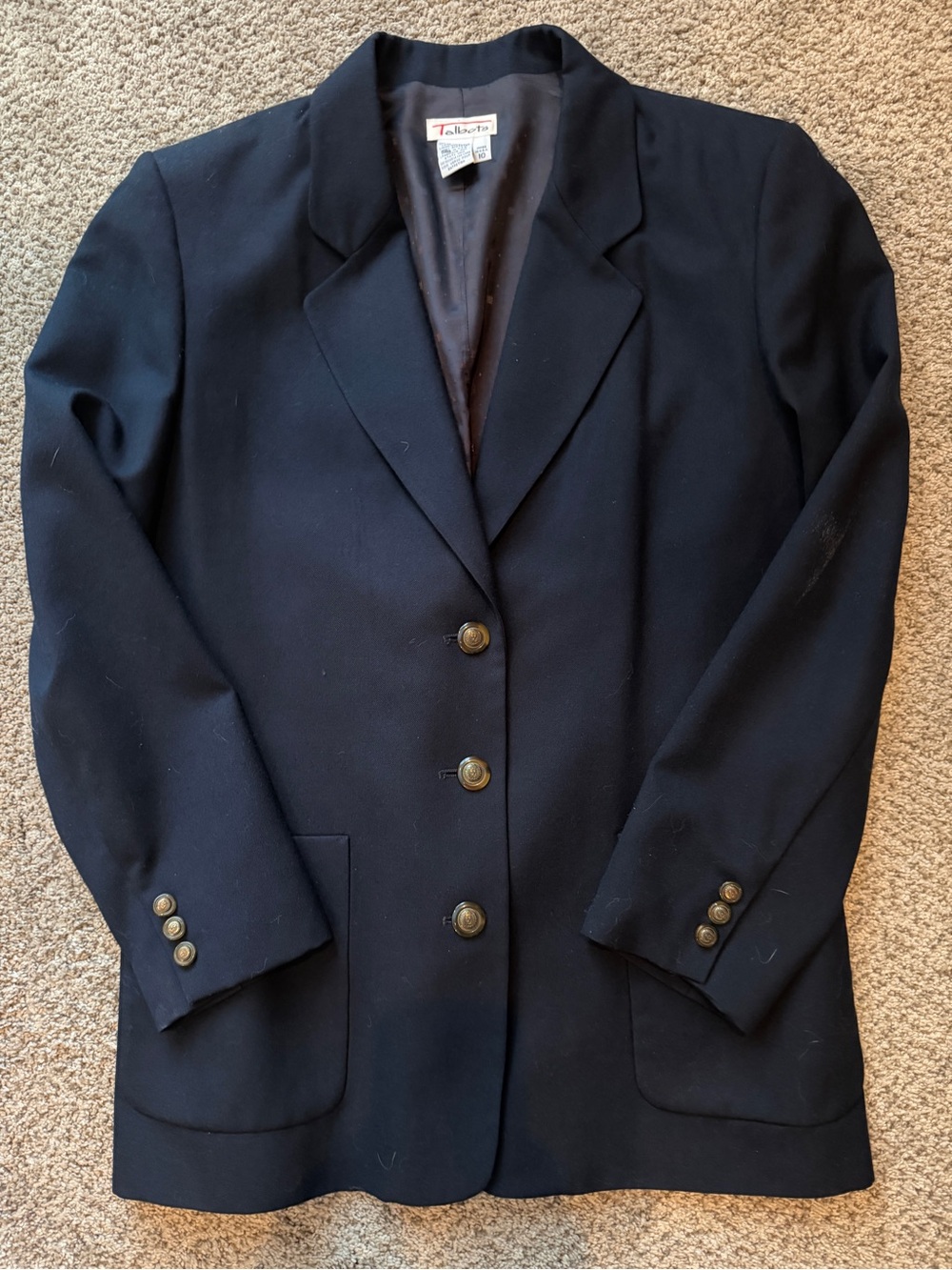 Talbot’s Women’s Navy Worsted Wool Blazer Size 10